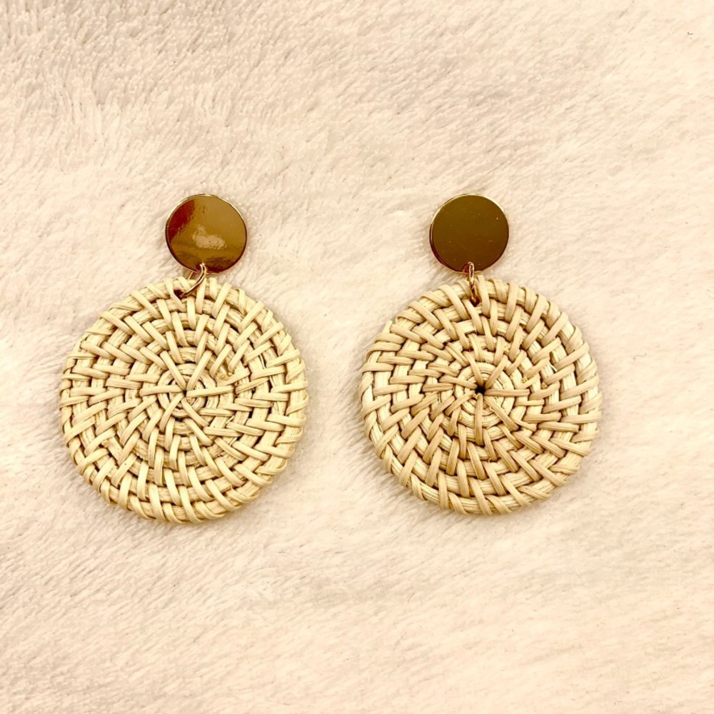 Round Wicker Earrings